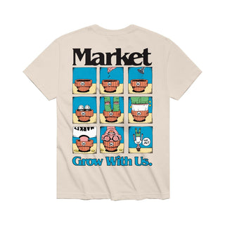 Market Grow With Us T-Shirt - Tan