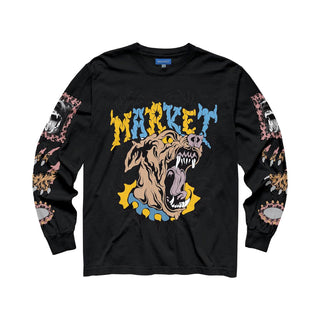 Market Warped Beware LS T-Shirt - Black