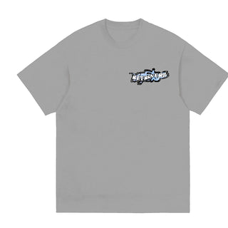Retrovert Rhinestone Graffitti Tee - Grey