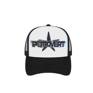 Retrovert Rhinestone Trucker Hat - Black