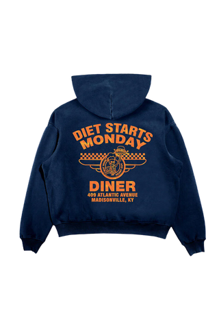 Diet Starts Monday Diner Hoodie - Navy