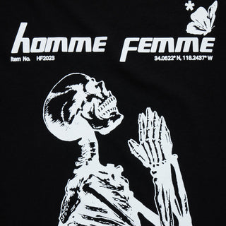 Homme Femme "Skeleton" Tee - Black