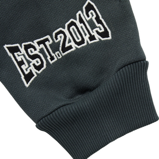 Homme Femme Embroidered "Global Logo" Crewneck - Charcoal