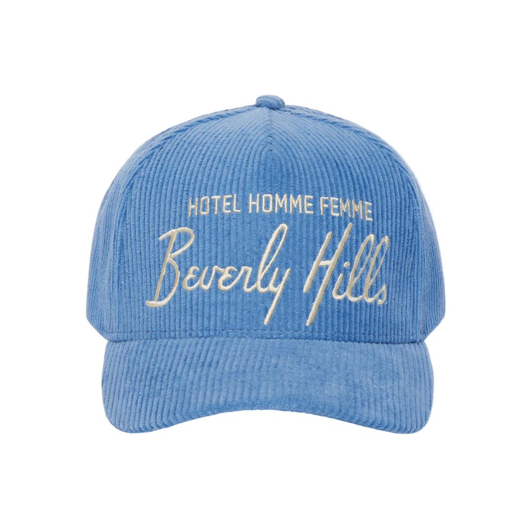 Homme Femme "Homme Hotel" Corduroy Hat - Blue