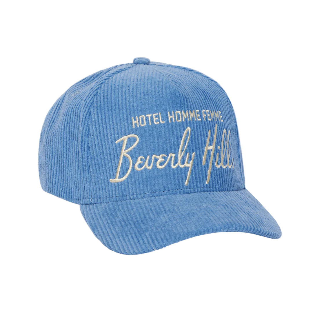 Homme Femme "Homme Hotel" Corduroy Hat - Blue