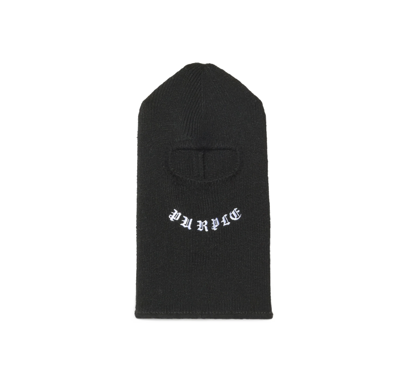 Purple Gothic Acrylic Balaclava - Black