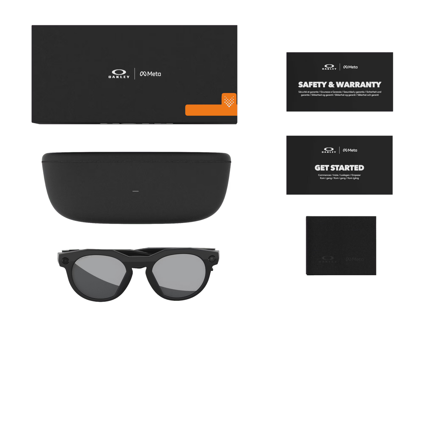 Oakley x META HSTN Polarized Prizm Black Lens Sunglasses w/ Camera - Black