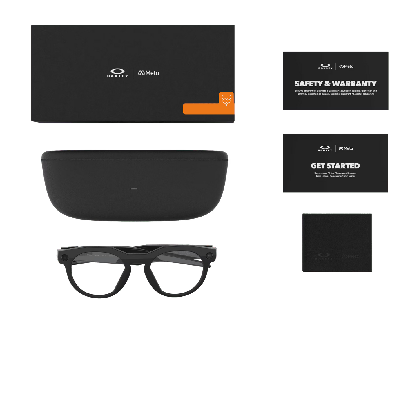 Oakley x META HSTN Clear Lens Sunglasses w/ Camera - Black