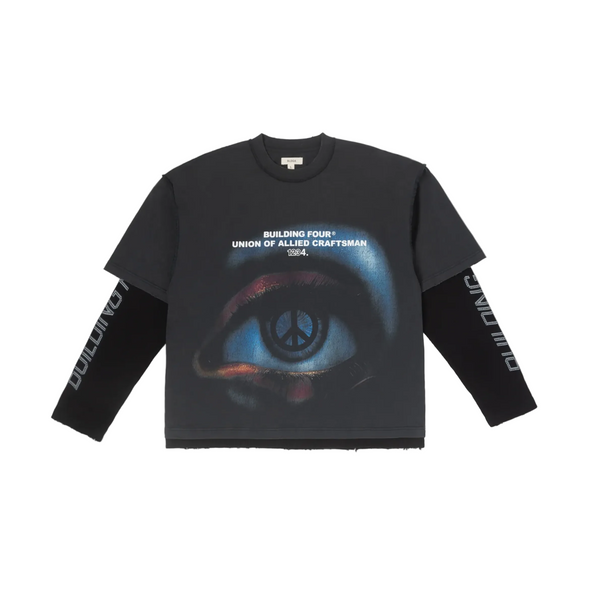BLDG4. "Joisted SS Knit" Tee - "Jet Black"