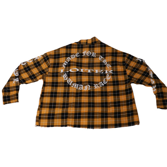 Loiter Kimono Flannel - Black/Yellow