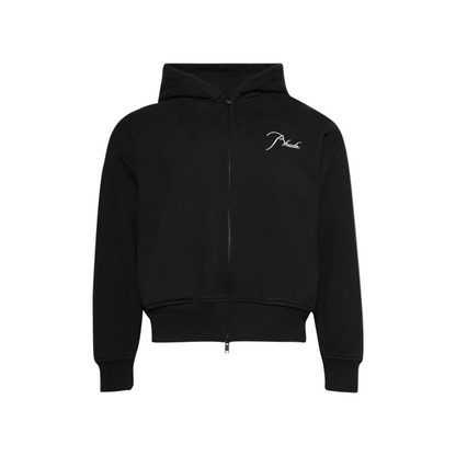 Rhude Classique Zip Up Hoodie - "Vintage Black"