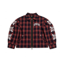 Memory Lane Plaid Zip-Up Jacket - "Red Plaid"