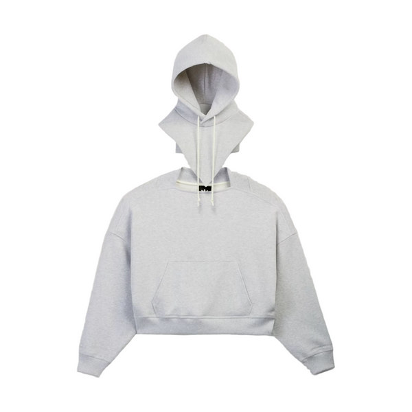 Adidas Bad Bunny Heavy Crew Neck & Hooded Balaclava Sweatshirt - "Light Grey Heather"