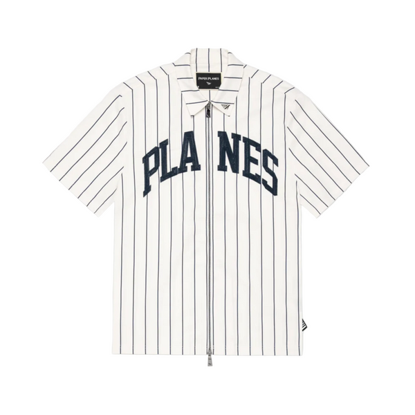 Paper Planes Pinstripe Work Shirt - "Cream & Navy"