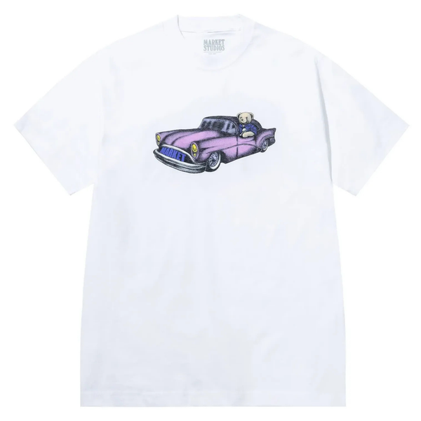 Market Lowrider Bear T-Shirt - White