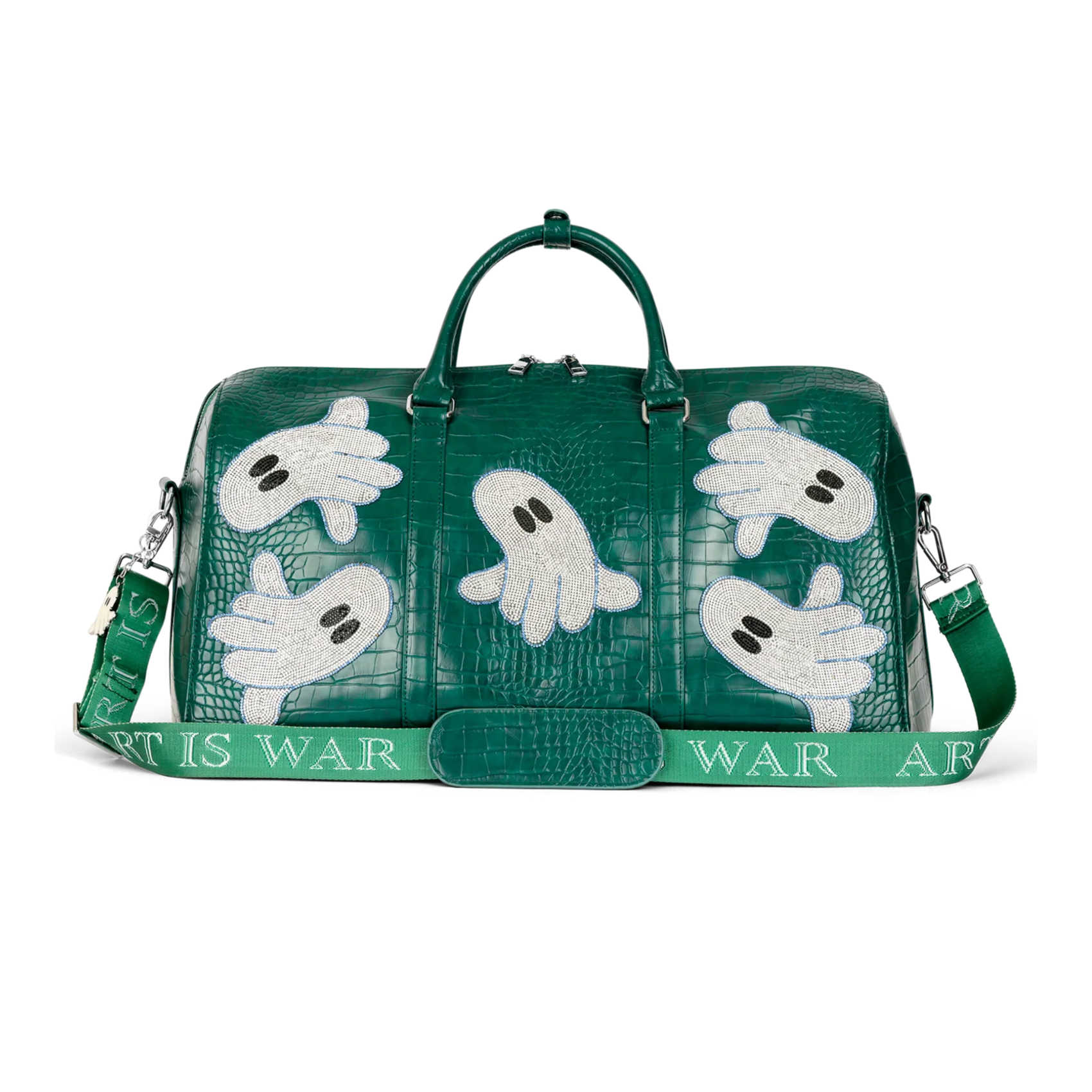 Wanted Apparel Alligator "Ghost" Gem Duffle Bag - Green Goblin
