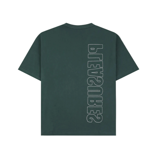 Pleasures Outline Heavyweight T-Shirt - Forest Green