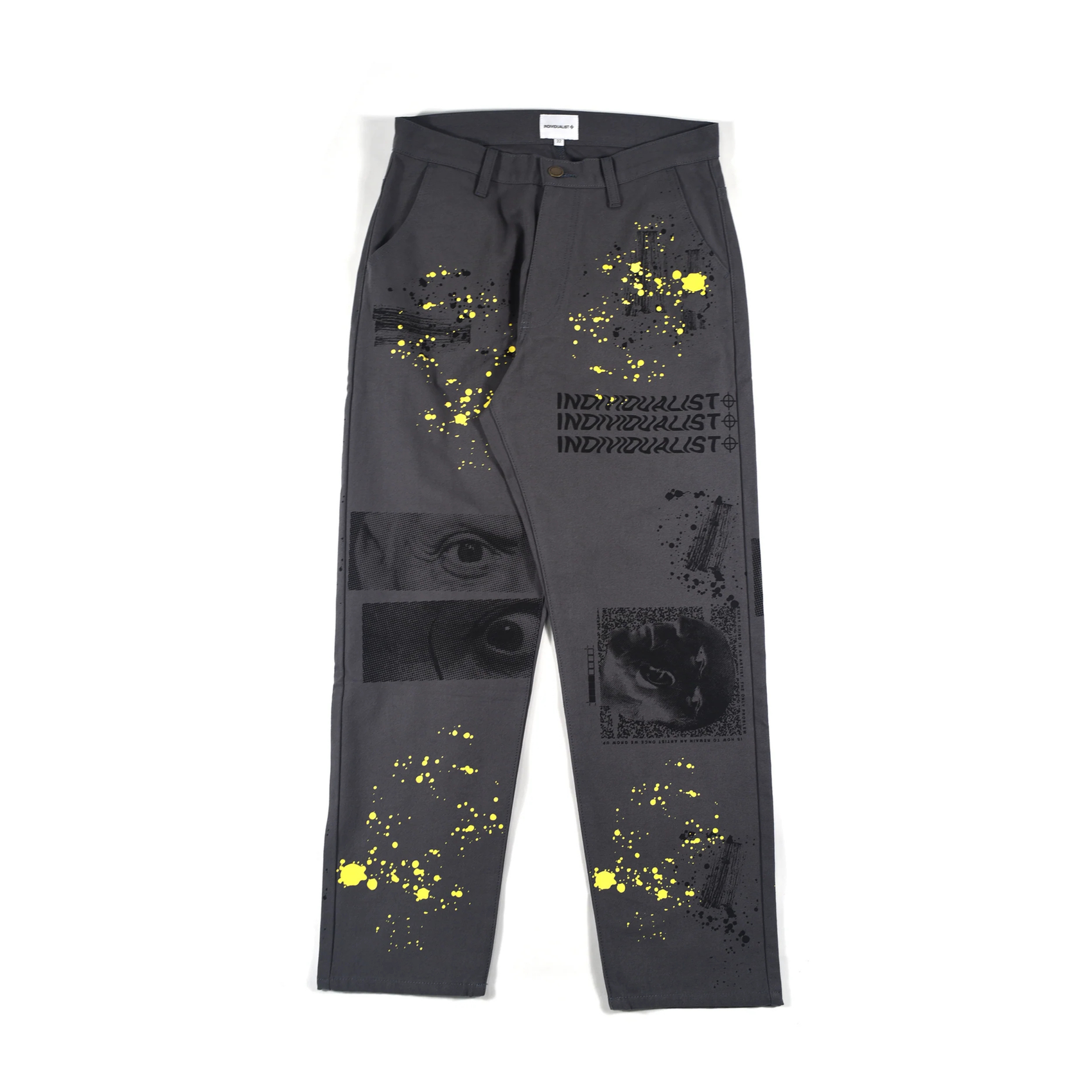Individualist Test Print Carpenter Pants - Charcoal