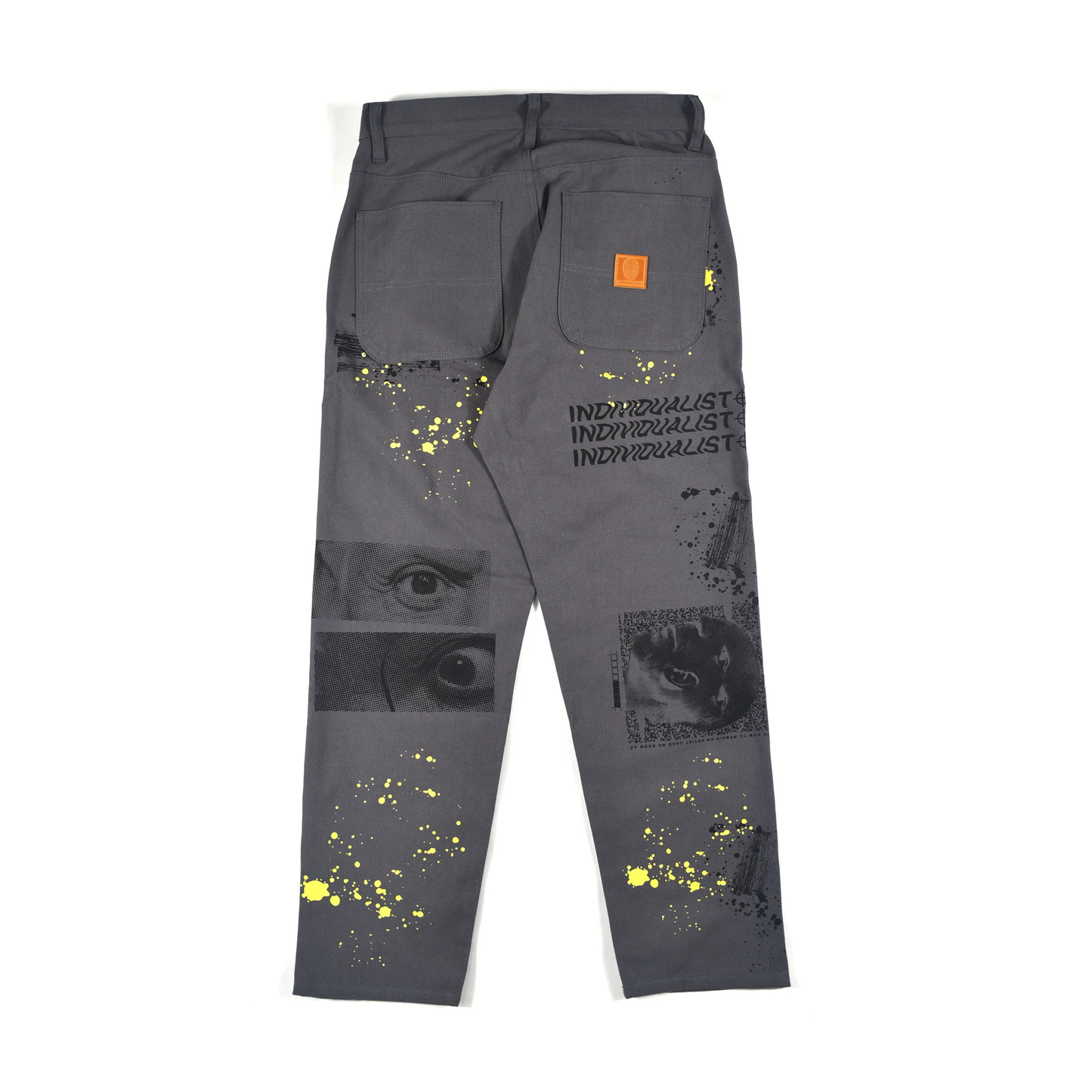 Individualist Test Print Carpenter Pants - Charcoal