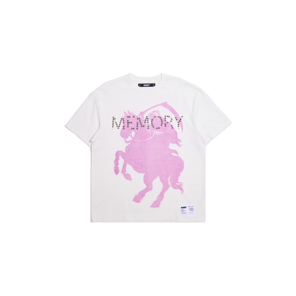Memory Lane Studded Tee - "White"