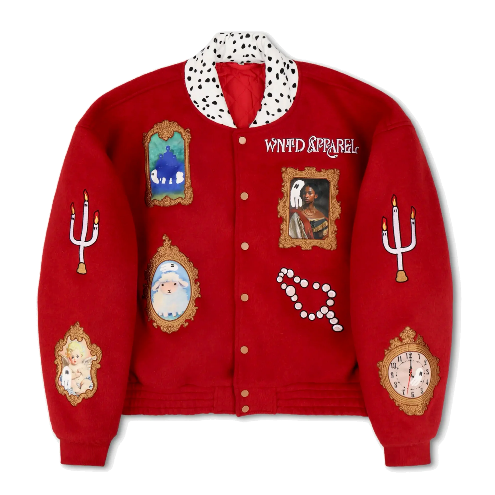 Wanted Apparel "Wanted Kings" Varsity Jacket - Red