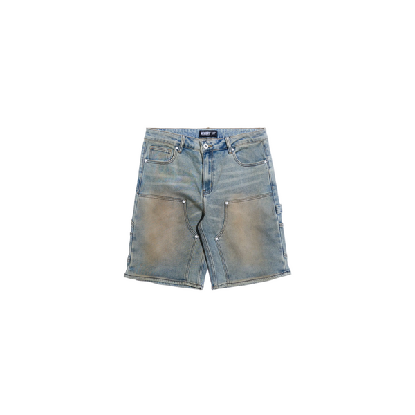 Memory Lane Carpenter Denim Short - "Light Blue"