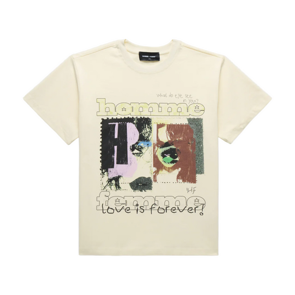 Homme Femme "Eye to See" Tee - "Cream"