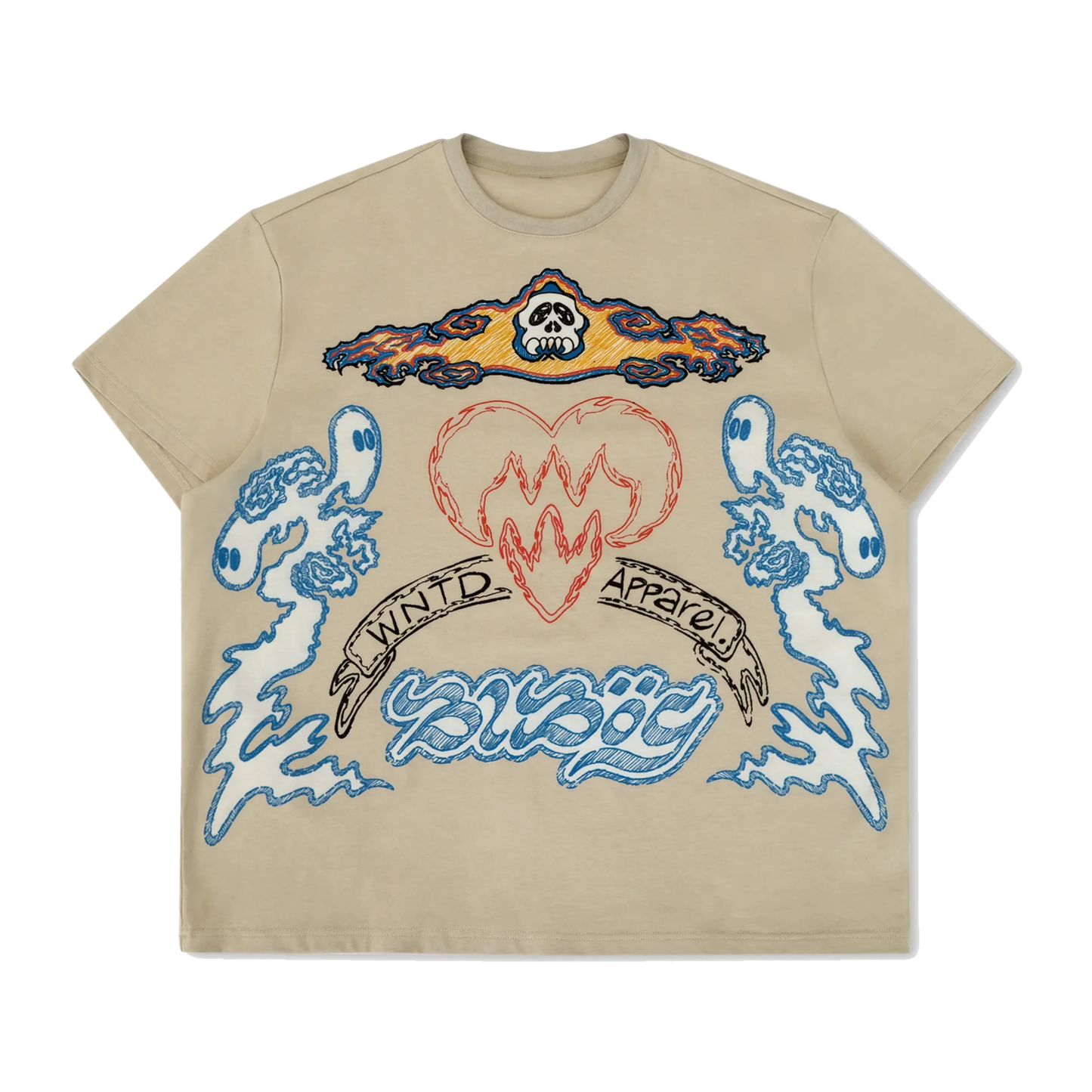 Wanted Apparel Sketch T-Shirt - Beige