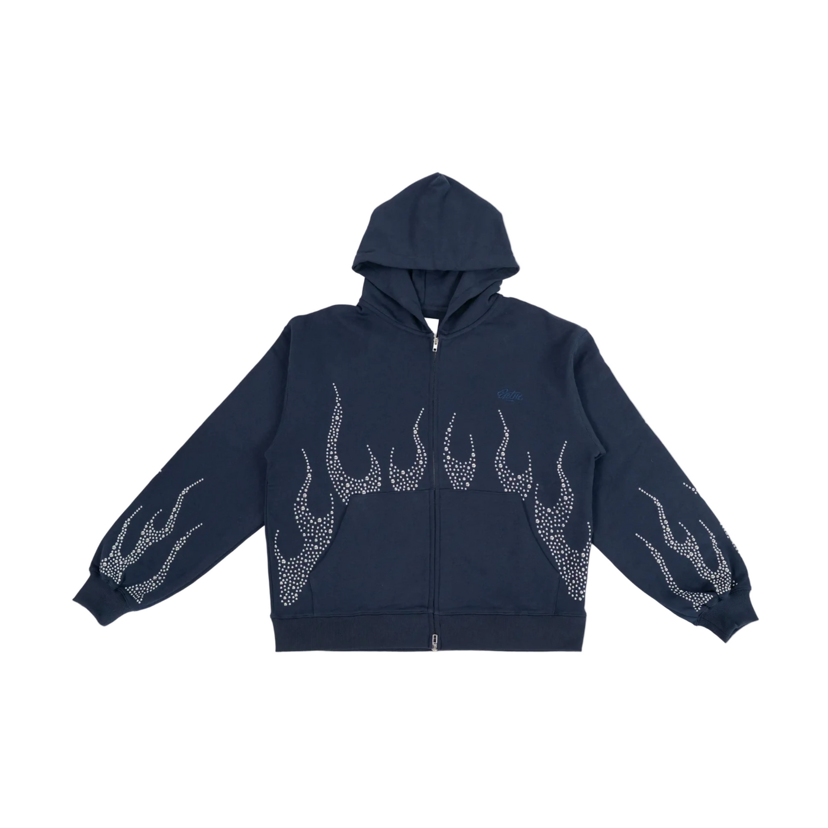 EPTM Metal Flame Zip-Up Hoodie - Navy