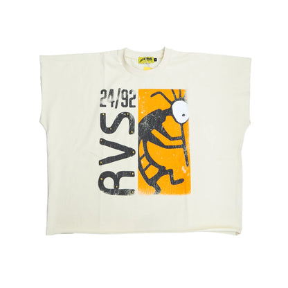 RVS Labs "Artifact" Cut-Off Tee - Cream