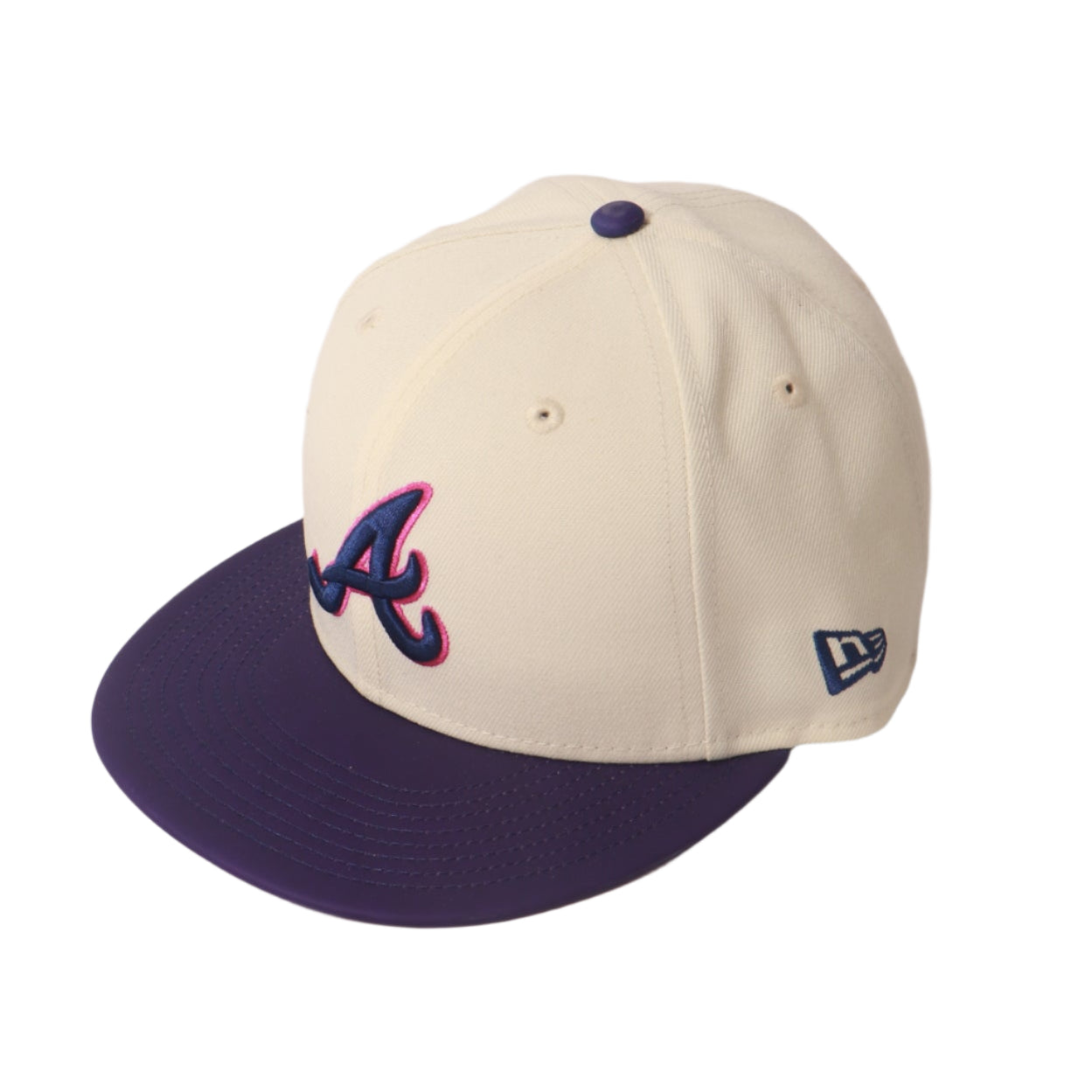 New Era 59Fifty 95' Atlanta Braves Color Develop Fitted - Purple/Off White