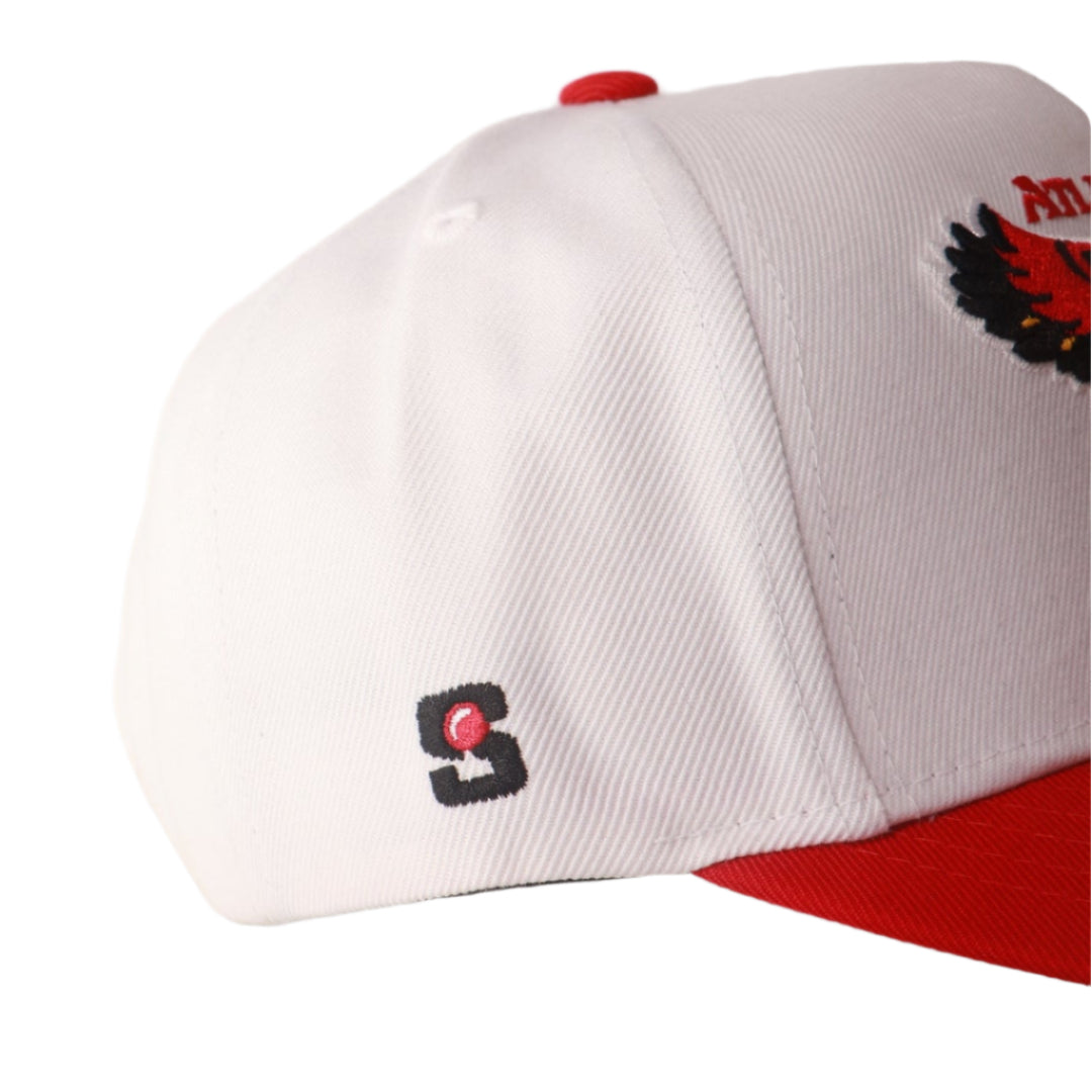 Mitchell & Ness x SolePlay NBA Two-Tone Pro Pinch Snapback - White/Red