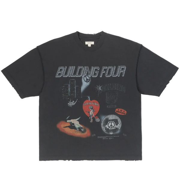 BLDG 4 "Precast" Knit Tee - "Jet Set"