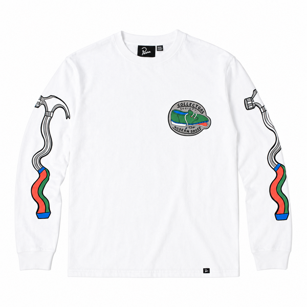 Parra "Bike Hammer" Long Sleeve T-Shirt - "White"