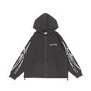 BLDG4. "Streak" Hoodie - "Charcoal Black"