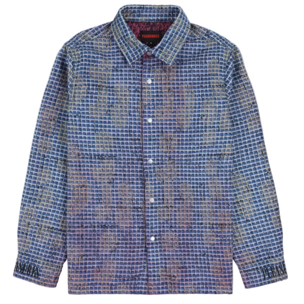 Pleasures "Operator" Reversible Oversize Shirt - "Blue"
