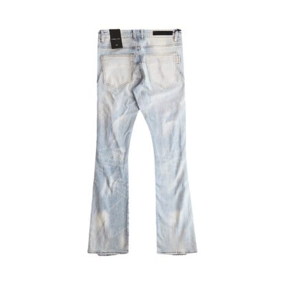 Embellish Level Flare Denim - Sky Wash