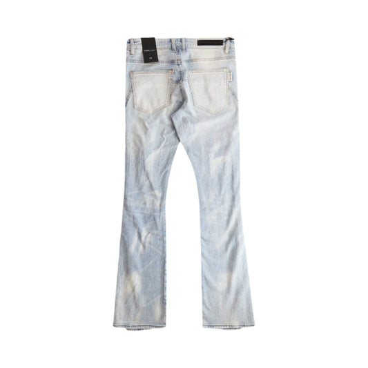 Embellish Level Flare Denim - Sky Wash