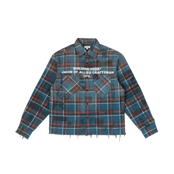 BLDG4. "Slab LS Woven" Shirt - "Plaid"