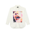 Purple Dreams Poplin Shirt - White