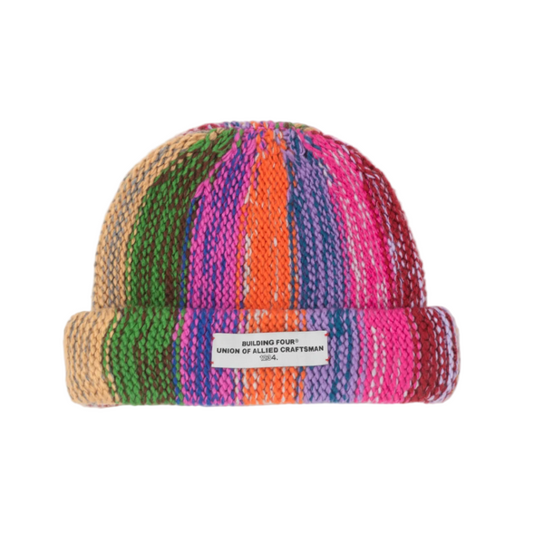 BLDG4. "Panel Knit" Hat - "Multi"
