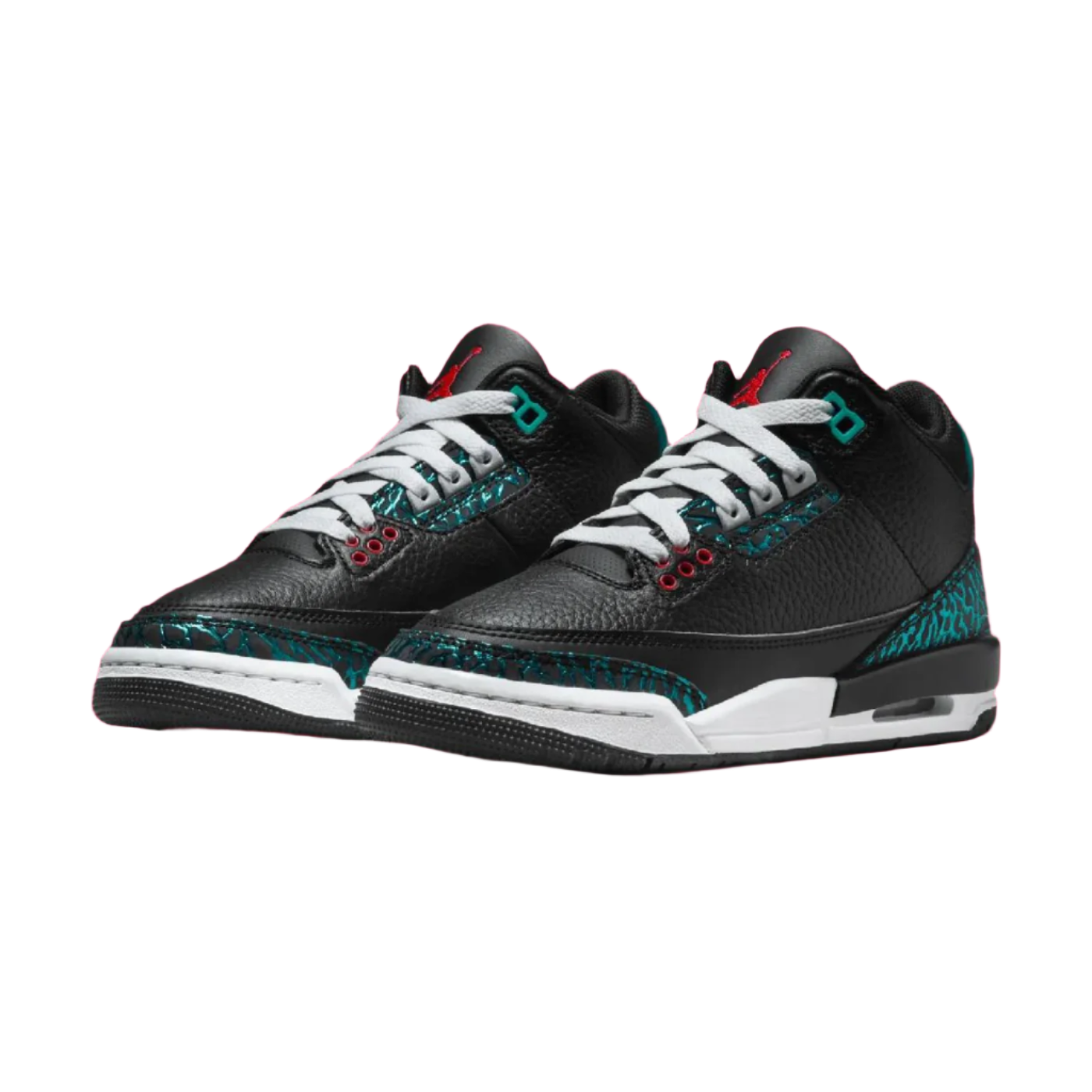 Big Kid's Air Jordan 3 Retro - "Siren Red/Hyper Jade"