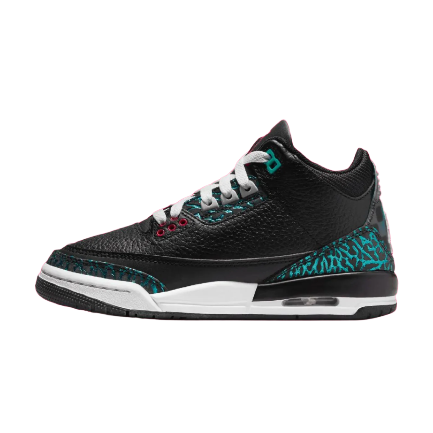 Big Kid's Air Jordan 3 Retro - "Siren Red/Hyper Jade"