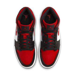 Men's Air Jordan 1 Mid - Black/Fire Red
