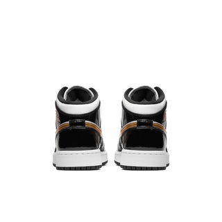 Big Kid's Air Jordan 1 Mid SE - "Black Metallic Gold"