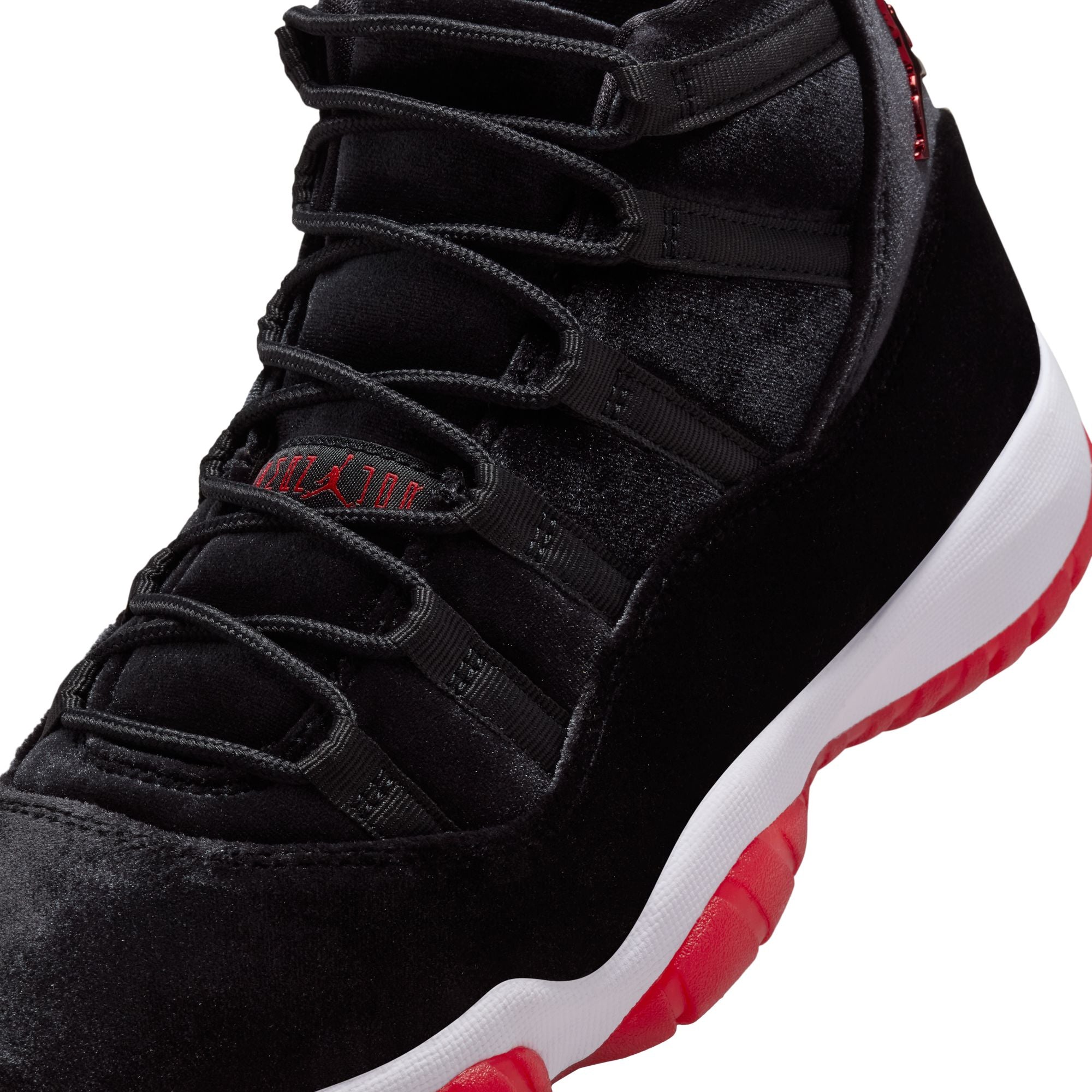 Women s Air Jordan 11 Retro Bred Velvet SOLE PLAY