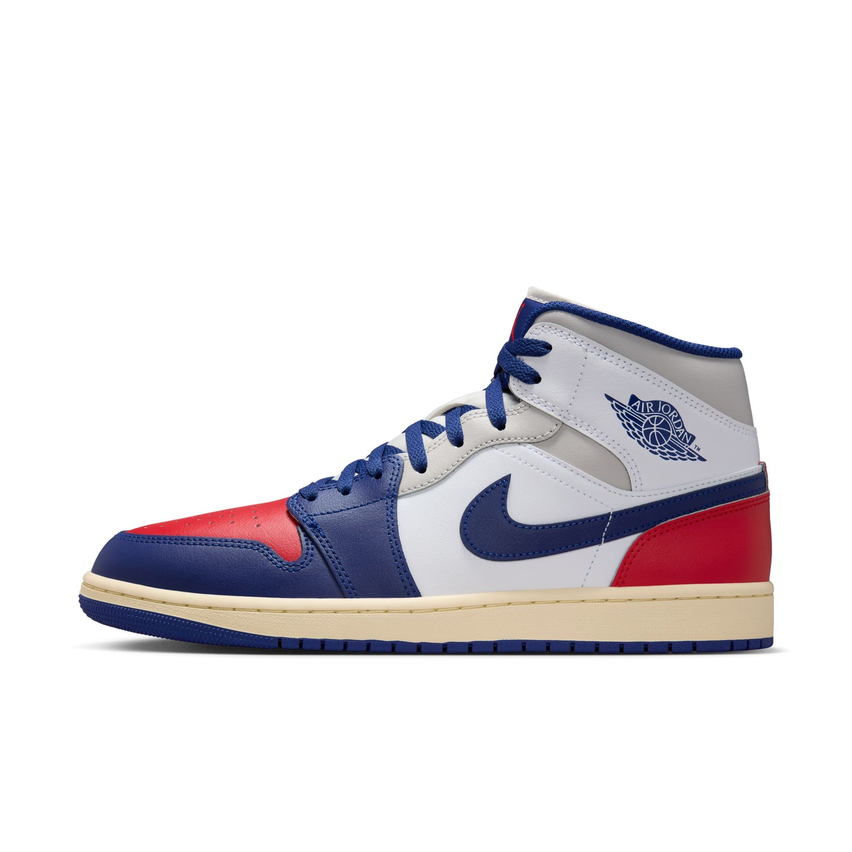 Men's Air Jordan 1 Mid - "Deep Royal Blue and Red"
