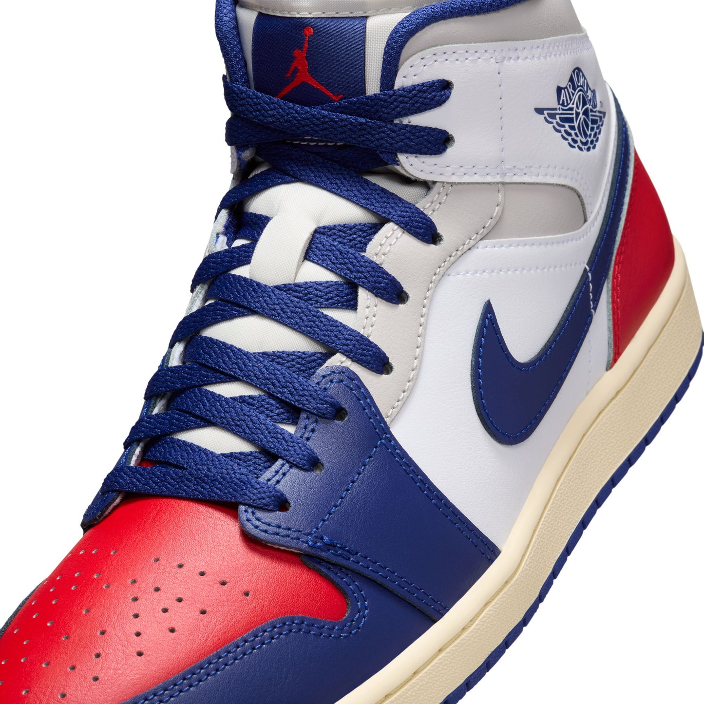 Men's Air Jordan 1 Mid - "Deep Royal Blue and Red"