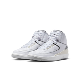 Grade School Air Jordan 2 Retro - White/Cement Grey