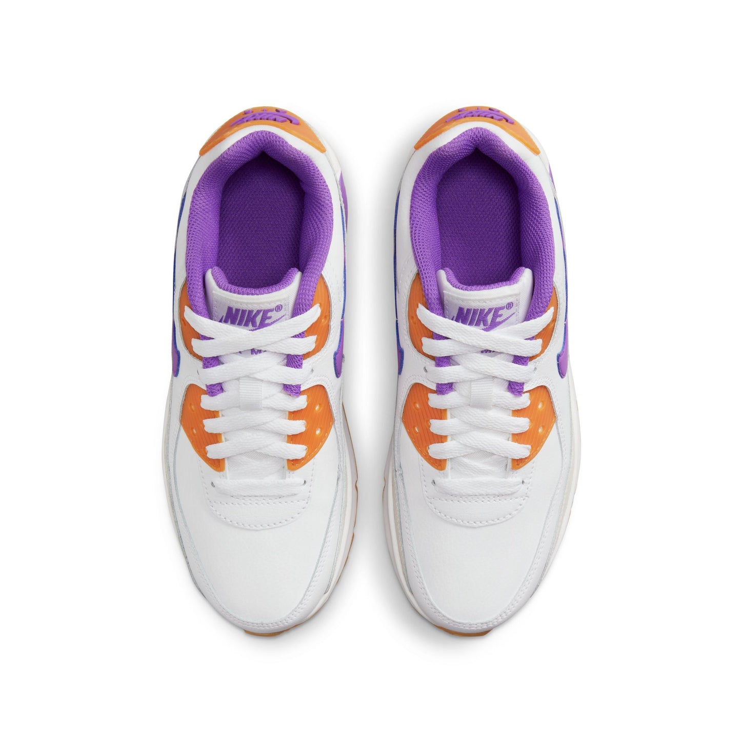 Grade School Nike Air Max 90 LTR - White/Action Grape